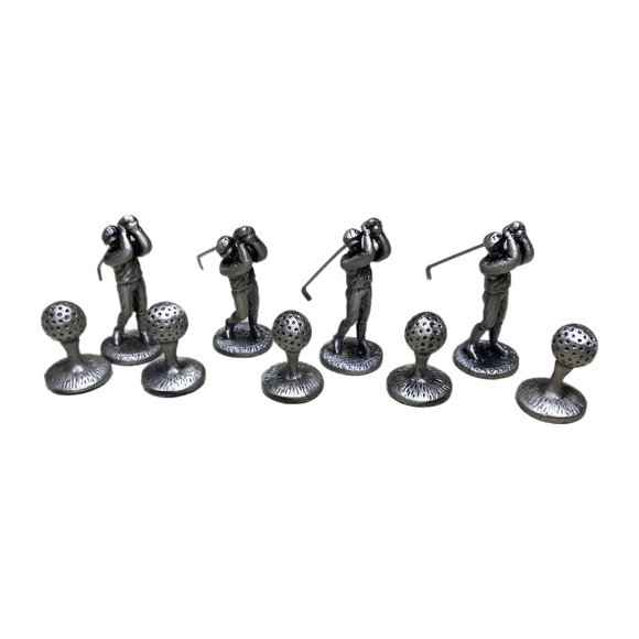 Golfer Figurines in Collectible Pewter Metalware - Picture 2 of 12